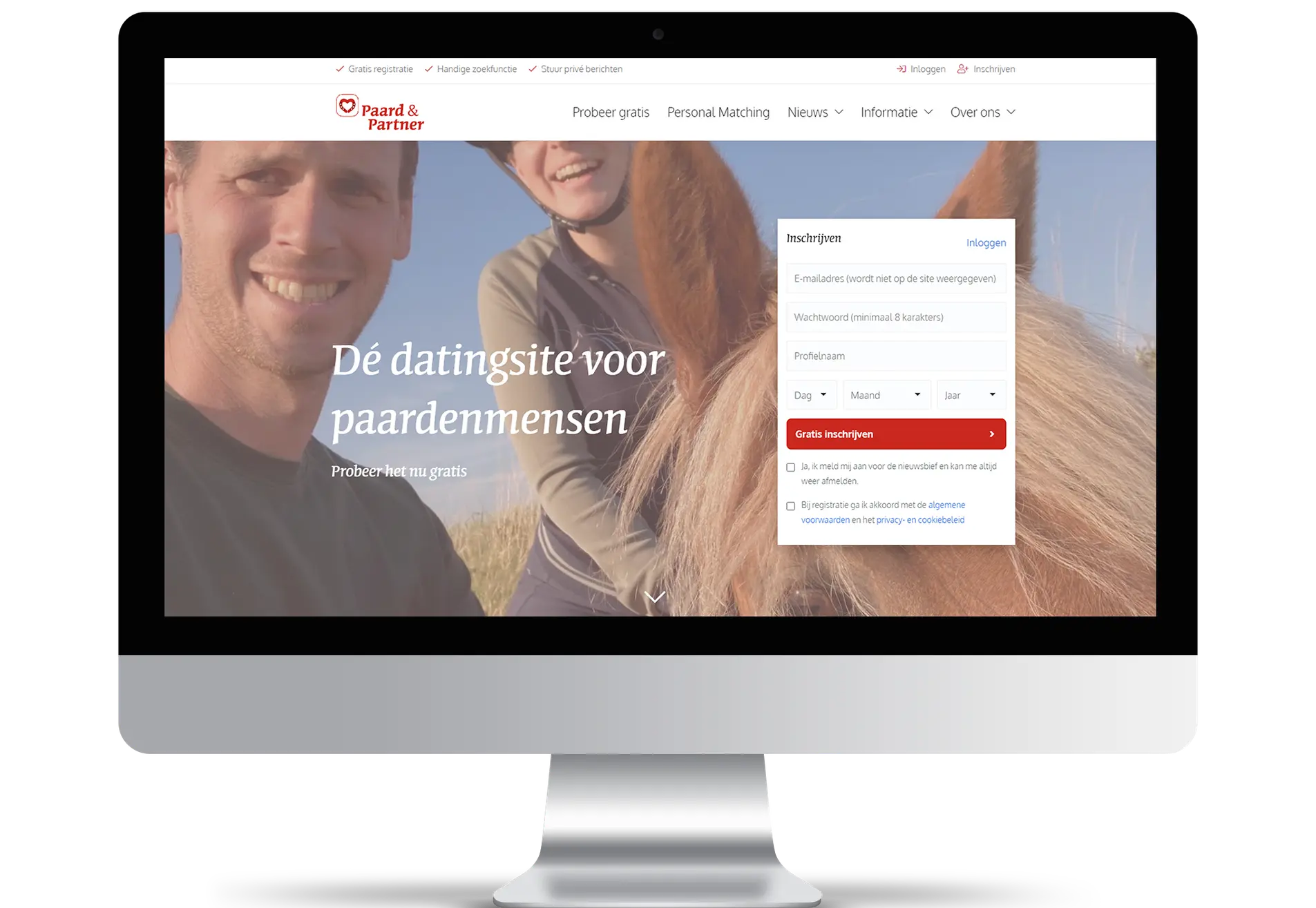 Datingsite voor paardenmensen bouwen