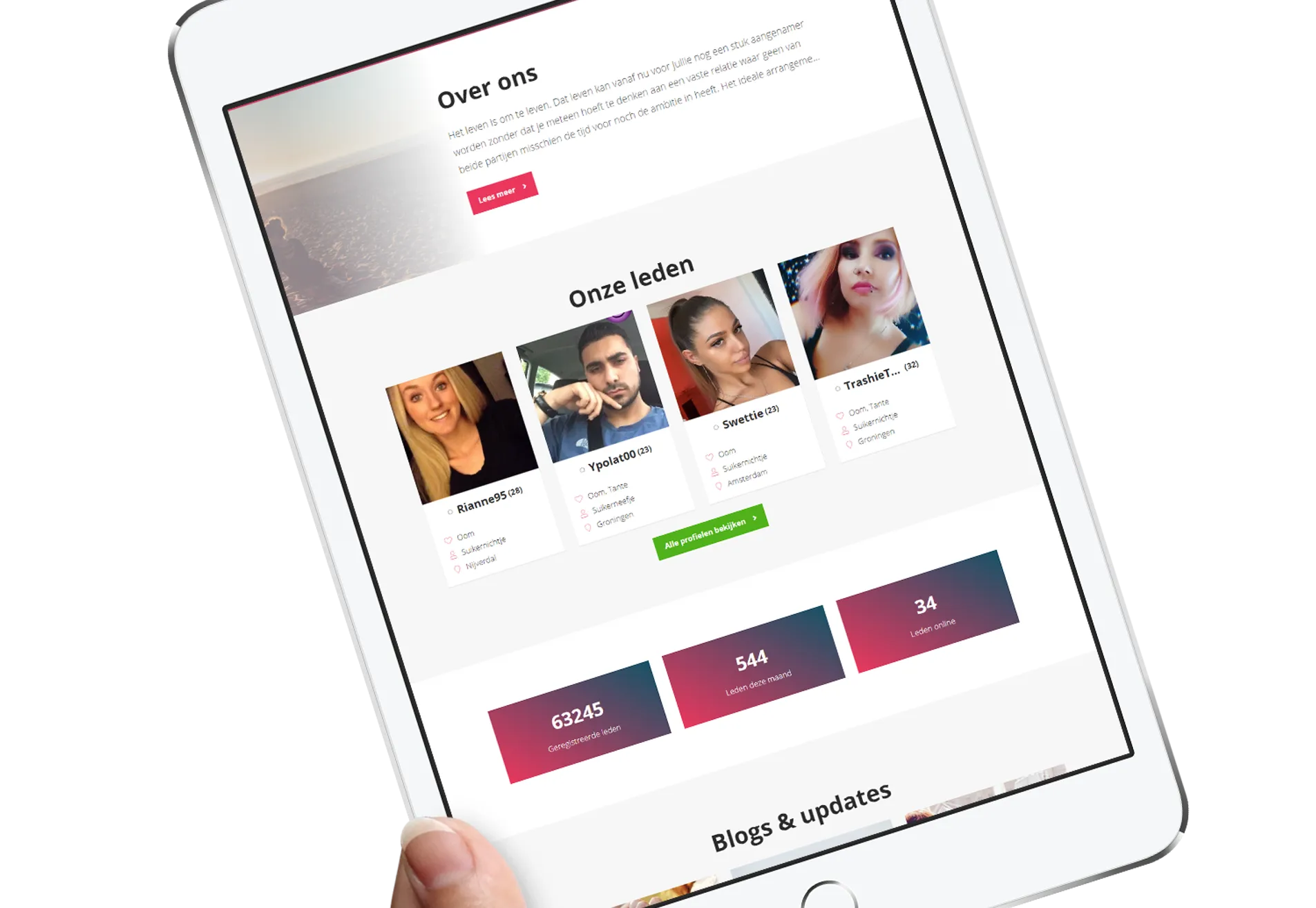 Sugardating site laten opzetten